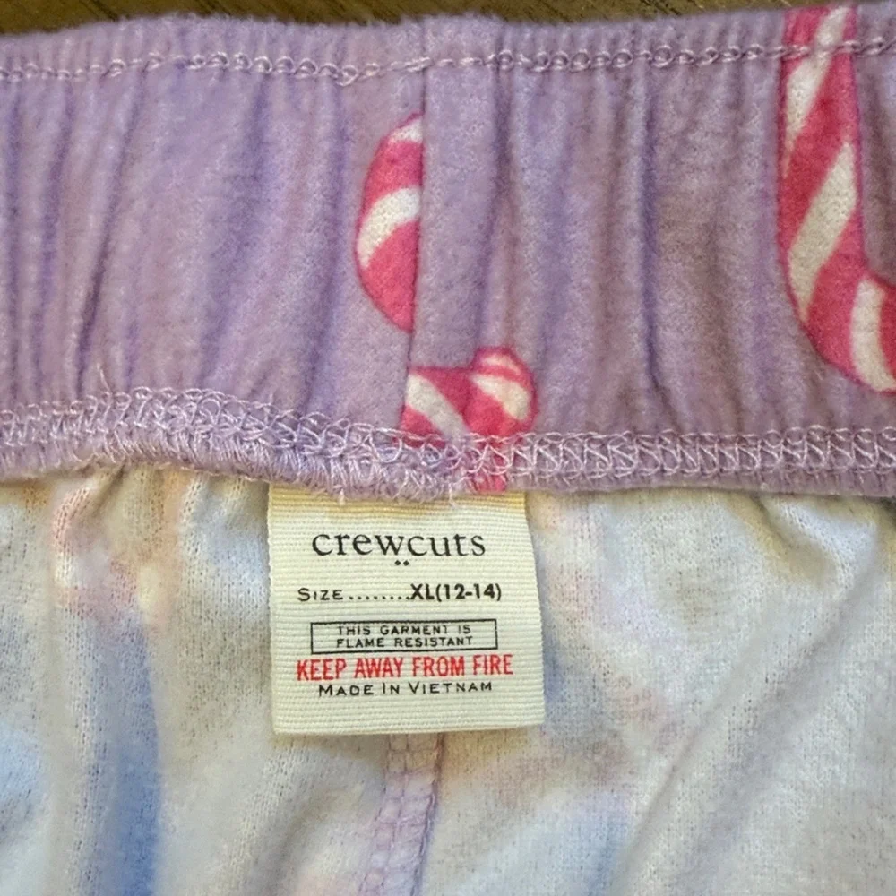 Crew Cuts Kids Pajamas with Heart Candy Cane Pattern - Purple and Red C5-013